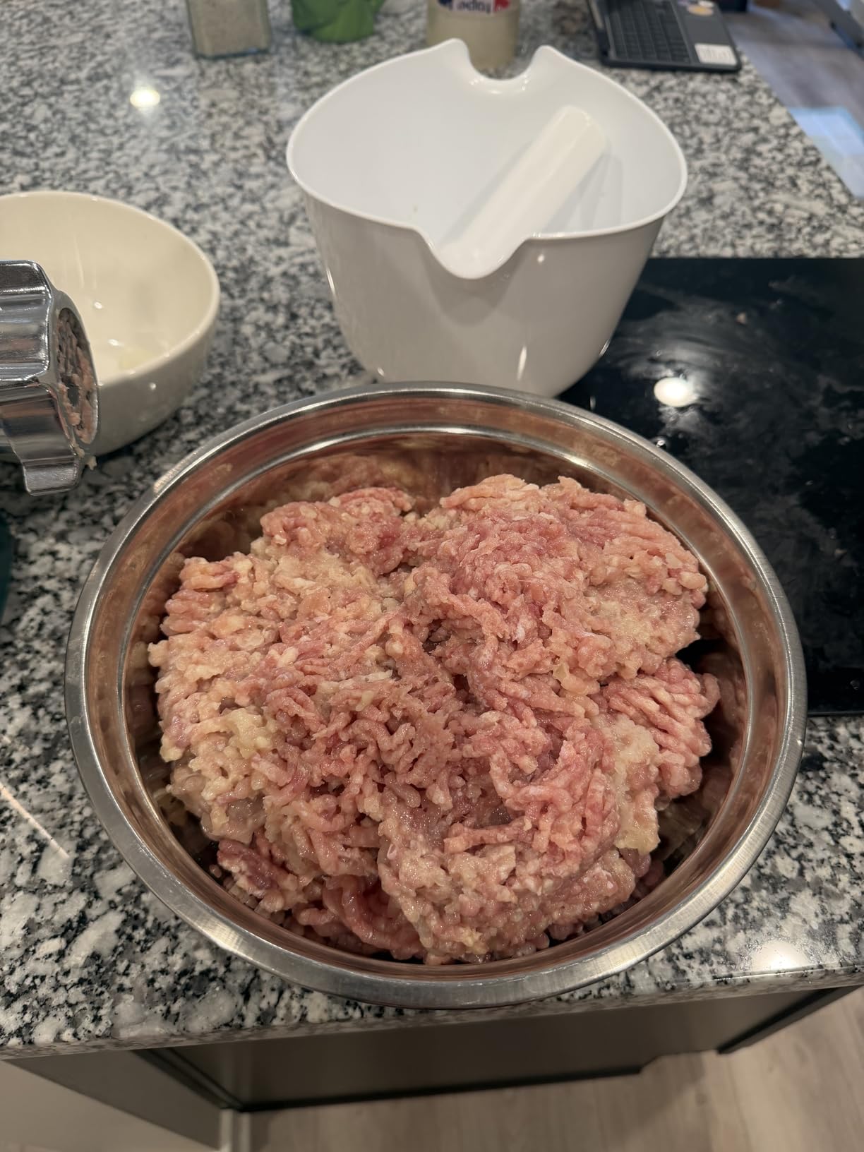 Yabano meat grinder used at home for everyday meat prep over multiple years